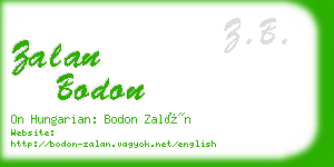 zalan bodon business card